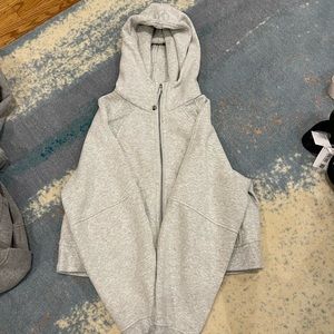 Lululemon Scuba Oversized Full Zip Hoodie Heathered Core Ultra Light Grey XS/S